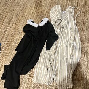 Chic Black and Striped Dresses